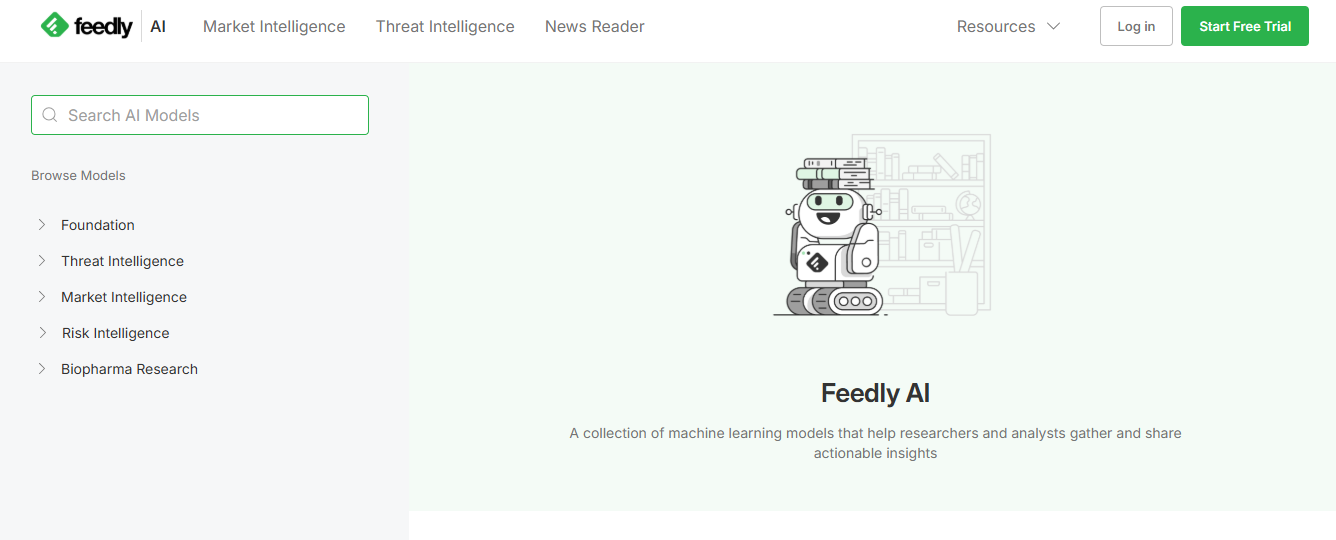 Feedly AI tool