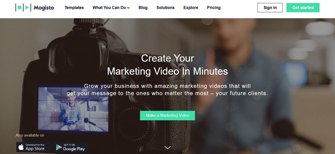 Magisto AI video ad creator 